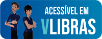 Conteúdo acessível em libras usando o VLibras Widget com opções dos Avatares Ícaro ou Hozana.